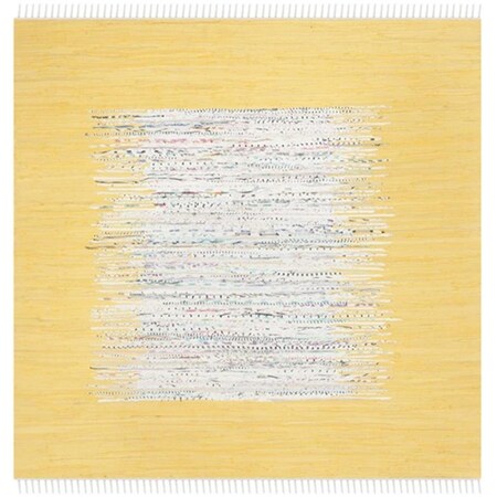 Safavieh Montauk Hand Woven Square Rug- Ivory - Yellow- 4 x 4 ft. MTK711Q-4SQ